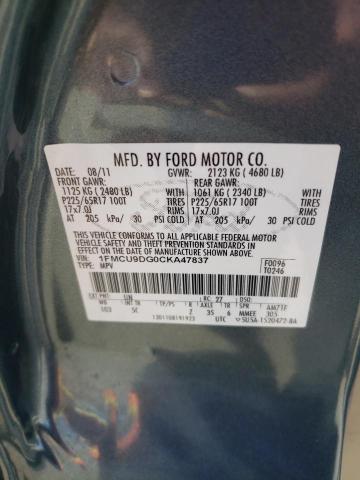 Photo 12 VIN: 1FMCU9DG0CKA47837 - FORD ESCAPE XLT 