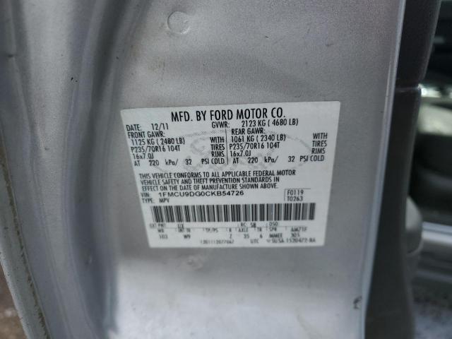 Photo 12 VIN: 1FMCU9DG0CKB54726 - FORD ESCAPE XLT 