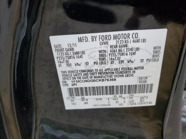 Photo 12 VIN: 1FMCU9DG0CKB76368 - FORD ESCAPE 