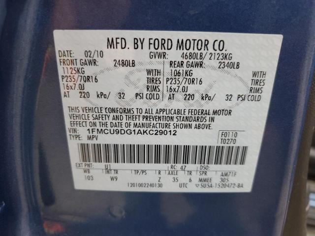 Photo 12 VIN: 1FMCU9DG1AKC29012 - FORD ESCAPE 