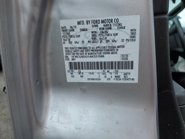 Photo 9 VIN: 1FMCU9DG1AKD31586 - FORD ESCAPE XLT 