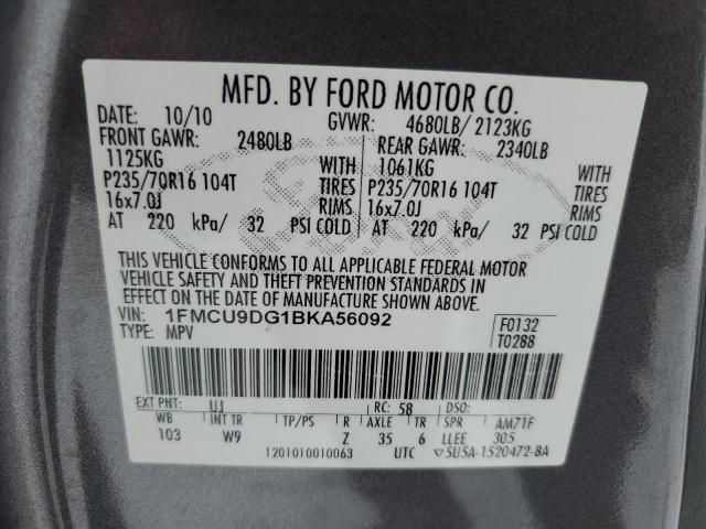 Photo 12 VIN: 1FMCU9DG1BKA56092 - FORD ESCAPE 