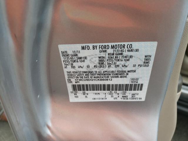 Photo 9 VIN: 1FMCU9DG1CKB60812 - FORD ESCAPE XLT 