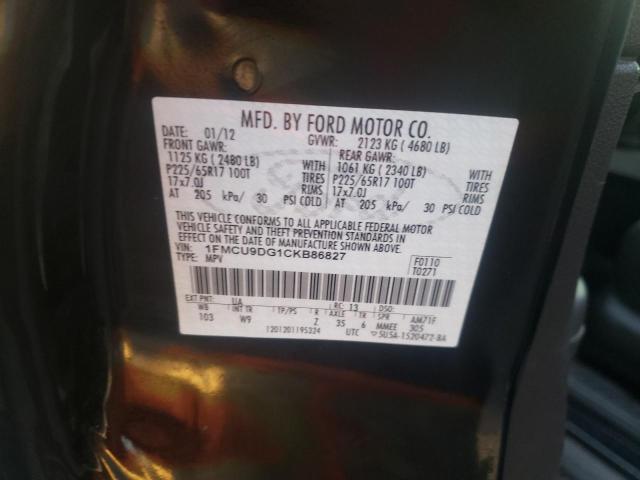 Photo 12 VIN: 1FMCU9DG1CKB86827 - FORD ESCAPE XLT 