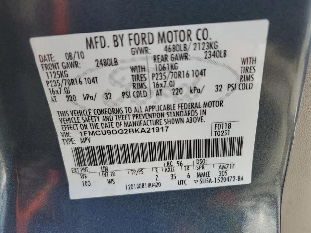 Photo 12 VIN: 1FMCU9DG2BKA21917 - FORD ESCAPE XLT 