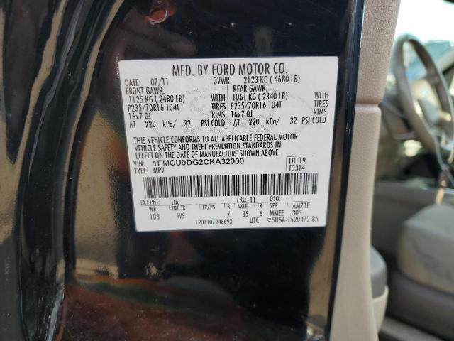 Photo 12 VIN: 1FMCU9DG2CKA32000 - FORD ESCAPE XLT 