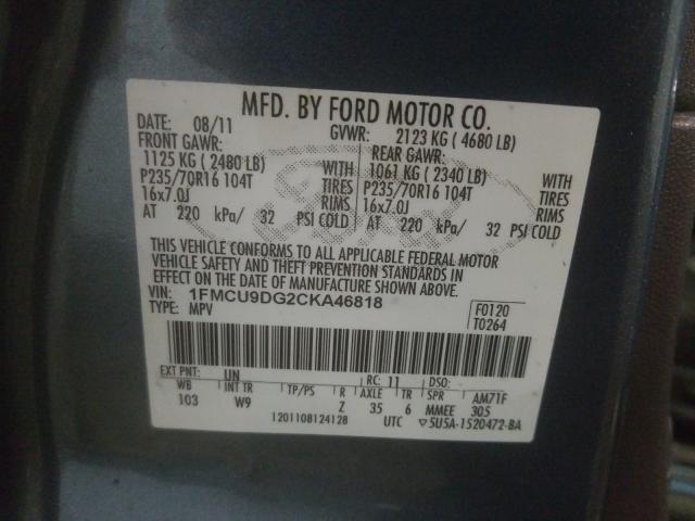 Photo 9 VIN: 1FMCU9DG2CKA46818 - FORD ESCAPE XLT 