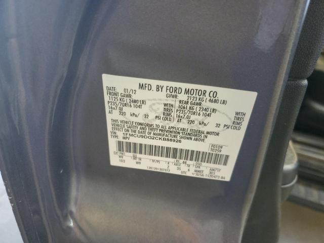 Photo 12 VIN: 1FMCU9DG2CKB88926 - FORD ESCAPE XLT 