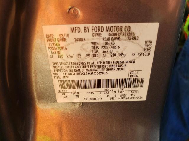 Photo 9 VIN: 1FMCU9DG3AKC52985 - FORD ESCAPE XLT 