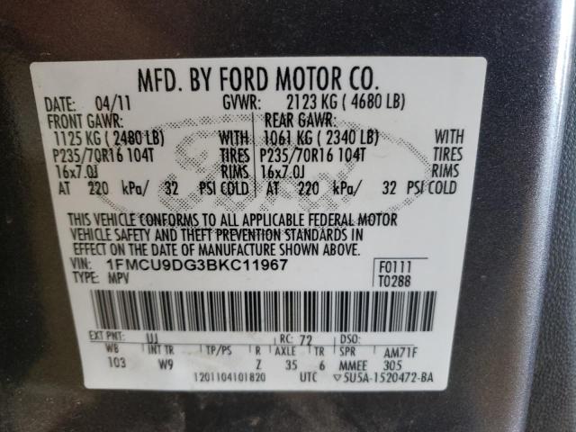 Photo 12 VIN: 1FMCU9DG3BKC11967 - FORD ESCAPE XLT 