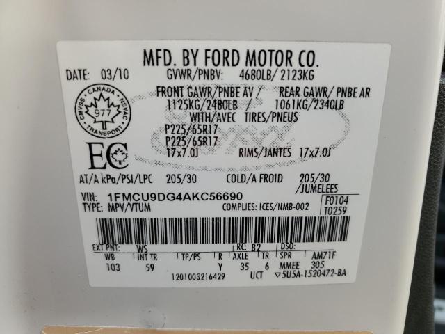 Photo 11 VIN: 1FMCU9DG4AKC56690 - FORD ESCAPE XLT 