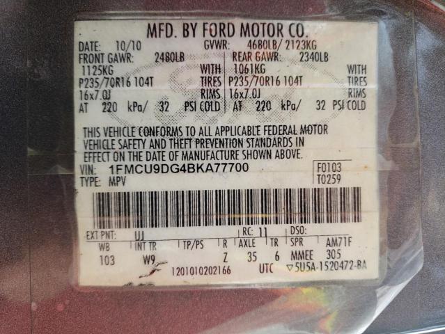 Photo 12 VIN: 1FMCU9DG4BKA77700 - FORD ESCAPE XLT 