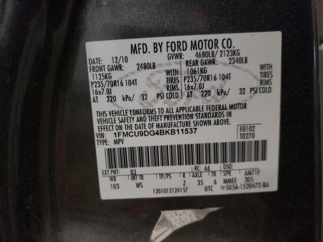 Photo 9 VIN: 1FMCU9DG4BKB11537 - FORD ESCAPE XLT 