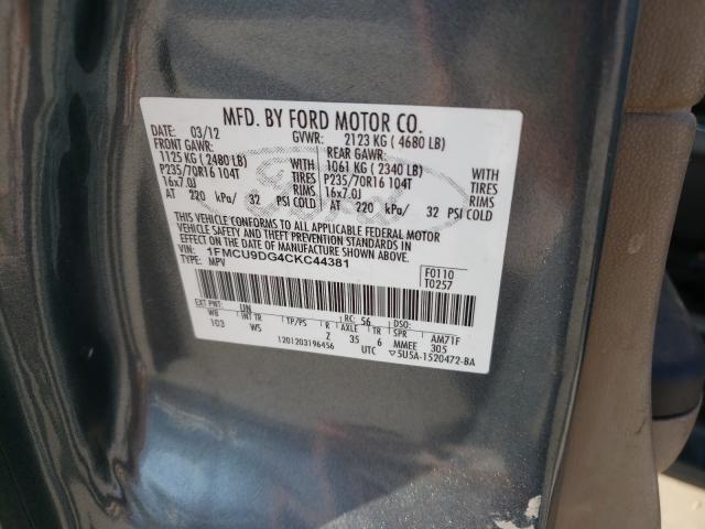 Photo 9 VIN: 1FMCU9DG4CKC44381 - FORD ESCAPE 