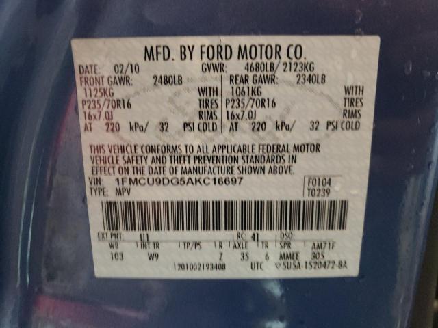 Photo 11 VIN: 1FMCU9DG5AKC16697 - FORD ESCAPE XLT 