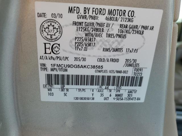 Photo 12 VIN: 1FMCU9DG5AKC38585 - FORD ESCAPE XLT 