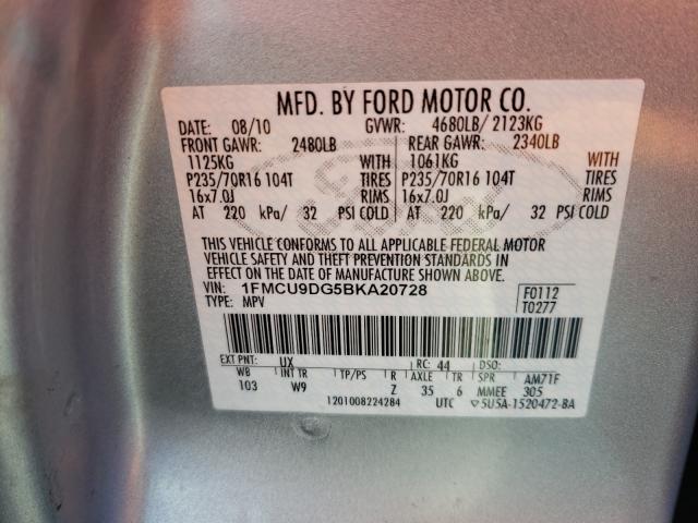 Photo 9 VIN: 1FMCU9DG5BKA20728 - FORD ESCAPE XLT 