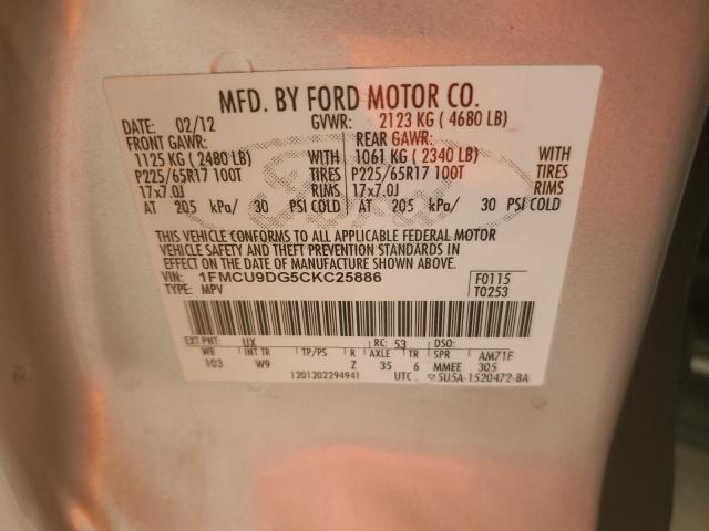 Photo 12 VIN: 1FMCU9DG5CKC25886 - FORD ESCAPE XLT 