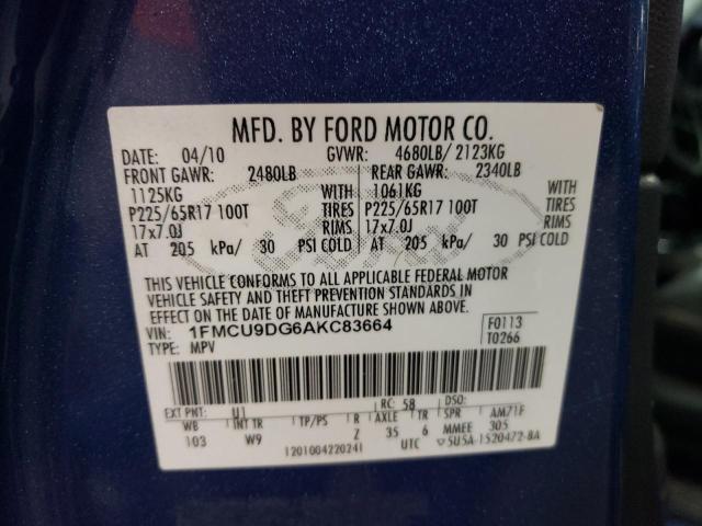 Photo 12 VIN: 1FMCU9DG6AKC83664 - FORD ESCAPE XLT 