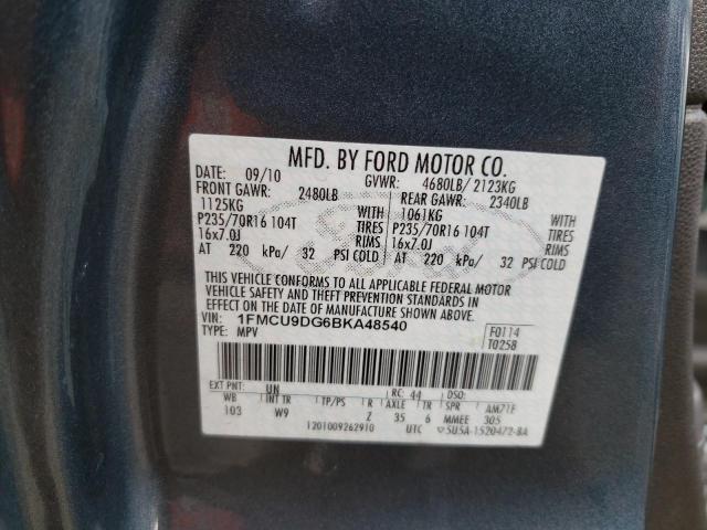 Photo 9 VIN: 1FMCU9DG6BKA48540 - FORD ESCAPE XLT 