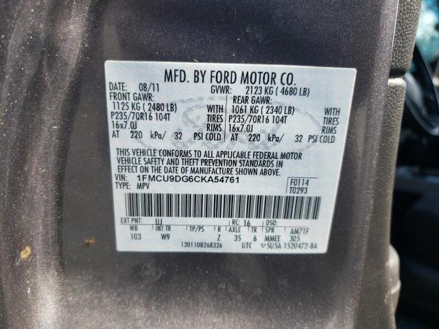 Photo 9 VIN: 1FMCU9DG6CKA54761 - FORD ESCAPE XLT 