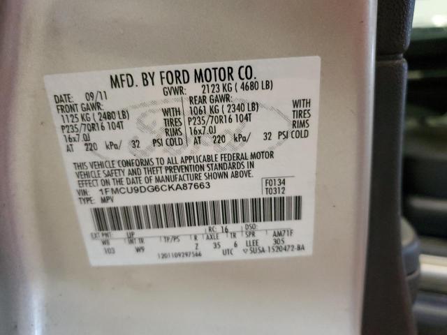 Photo 12 VIN: 1FMCU9DG6CKA87663 - FORD ESCAPE 