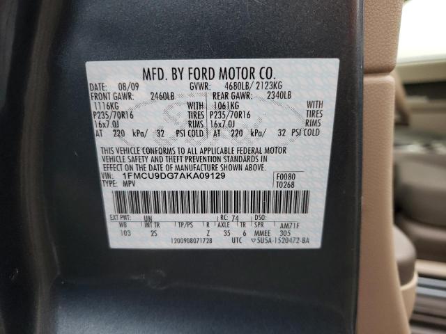 Photo 9 VIN: 1FMCU9DG7AKA09129 - FORD ESCAPE XLT 