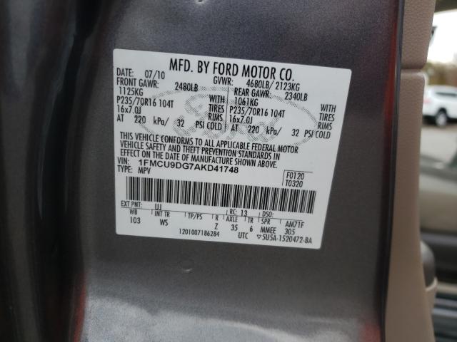 Photo 9 VIN: 1FMCU9DG7AKD41748 - FORD ESCAPE XLT 