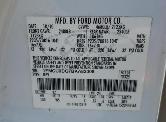 Photo 12 VIN: 1FMCU9DG7BKA82308 - FORD ESCAPE 