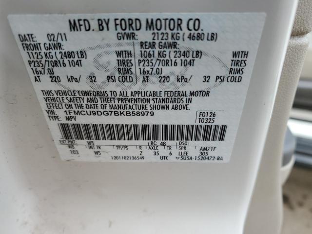 Photo 9 VIN: 1FMCU9DG7BKB58979 - FORD ESCAPE XLT 