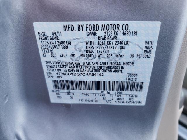 Photo 9 VIN: 1FMCU9DG7CKA84142 - FORD ESCAPE XLT 