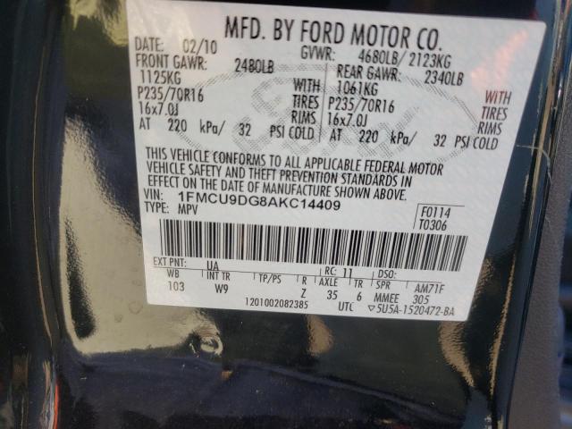 Photo 12 VIN: 1FMCU9DG8AKC14409 - FORD ESCAPE XLT 