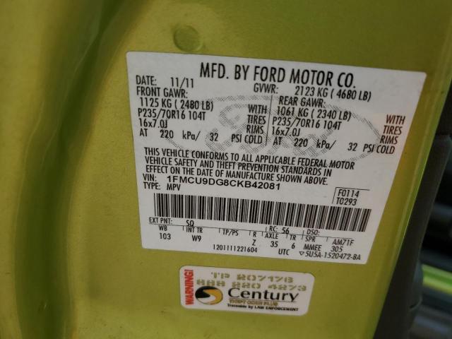 Photo 11 VIN: 1FMCU9DG8CKB42081 - FORD ESCAPE 