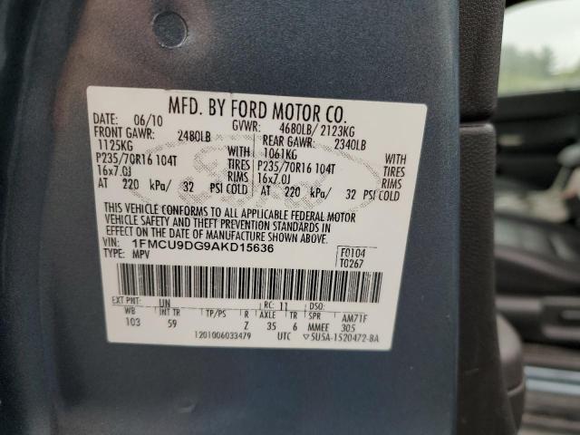 Photo 9 VIN: 1FMCU9DG9AKD15636 - FORD ESCAPE 