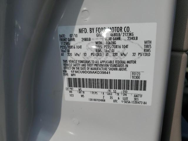 Photo 12 VIN: 1FMCU9DG9AKD39841 - FORD ESCAPE XLT 