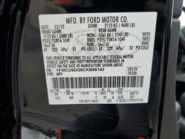 Photo 12 VIN: 1FMCU9DG9CKB98143 - FORD ESCAPE XLT 