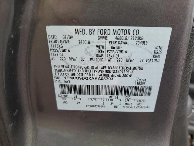 Photo 12 VIN: 1FMCU9DGXAKA03793 - FORD ESCAPE XLT 