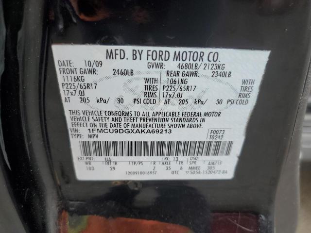 Photo 9 VIN: 1FMCU9DGXAKA69213 - FORD ESCAPE XLT 