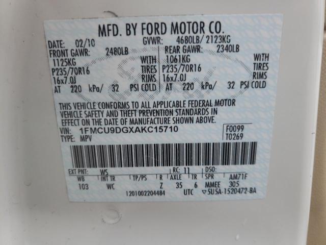 Photo 9 VIN: 1FMCU9DGXAKC15710 - FORD ESCAPE XLT 