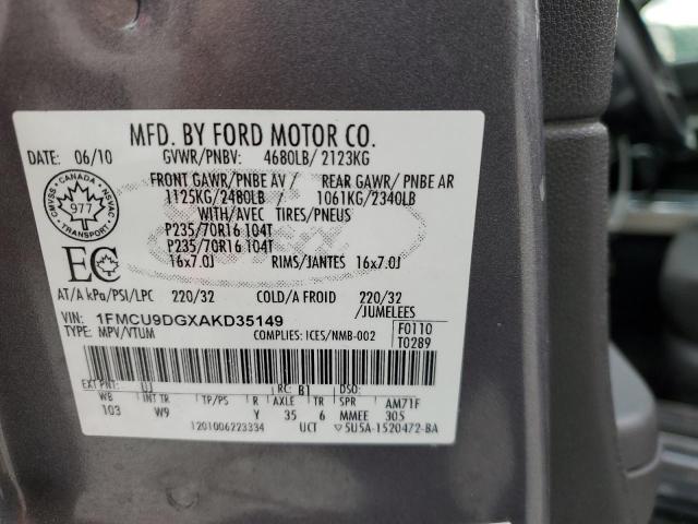 Photo 12 VIN: 1FMCU9DGXAKD35149 - FORD ESCAPE XLT 