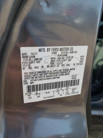 Photo 12 VIN: 1FMCU9DGXBKC28748 - FORD ESCAPE 