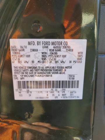 Photo 11 VIN: 1FMCU9E70AKD15815 - FORD ESCAPE 