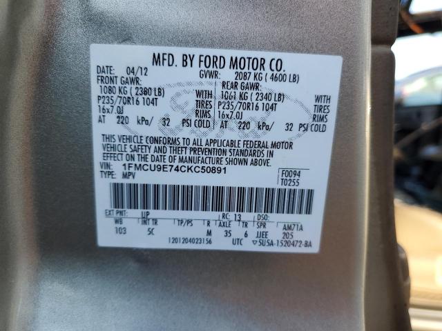 Photo 11 VIN: 1FMCU9E74CKC50891 - FORD ESCAPE 