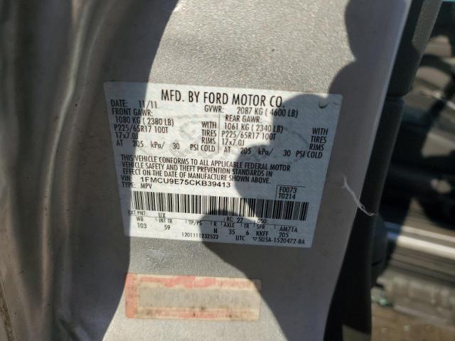 Photo 12 VIN: 1FMCU9E75CKB39413 - FORD ESCAPE LIM 