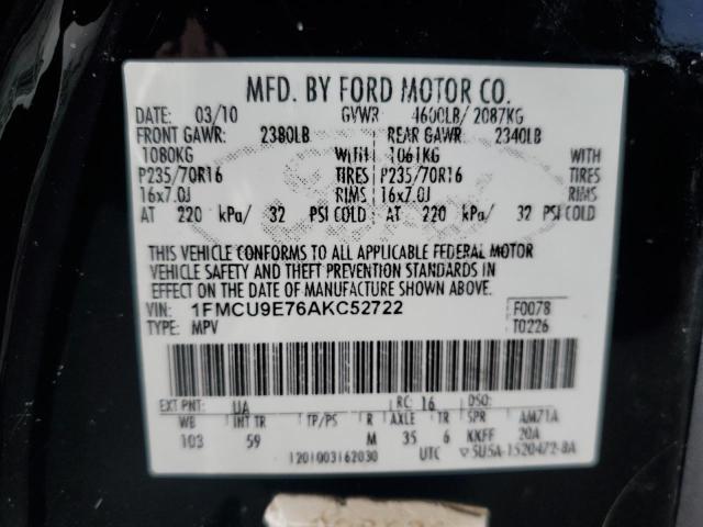 Photo 13 VIN: 1FMCU9E76AKC52722 - FORD ESCAPE LIM 