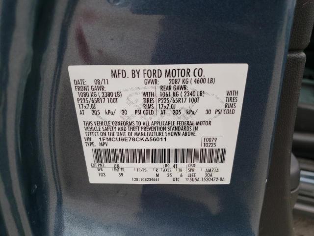 Photo 9 VIN: 1FMCU9E78CKA56011 - FORD ESCAPE LIM 