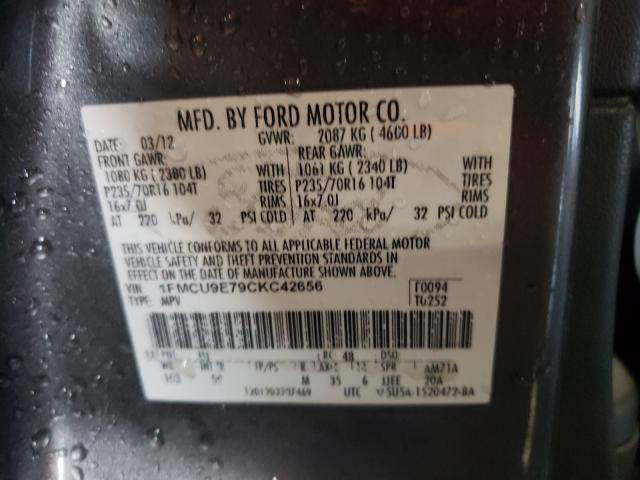 Photo 9 VIN: 1FMCU9E79CKC42656 - FORD ESCAPE LIM 