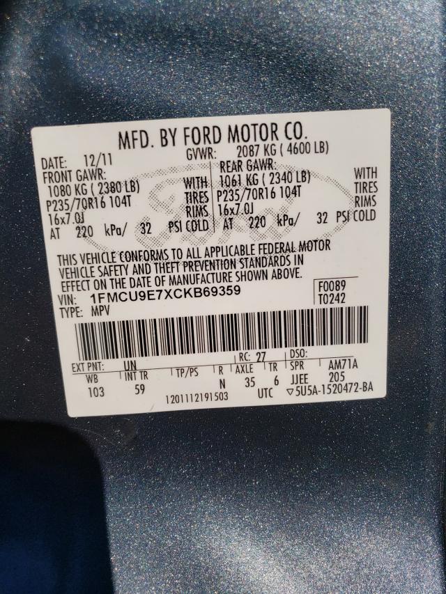 Photo 9 VIN: 1FMCU9E7XCKB69359 - FORD ESCAPE LIM 