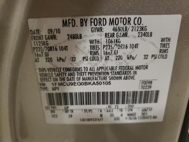 Photo 12 VIN: 1FMCU9EG0BKA50105 - FORD ESCAPE LIM 