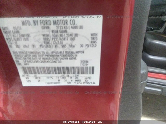 Photo 8 VIN: 1FMCU9EG0BKC04733 - FORD ESCAPE 